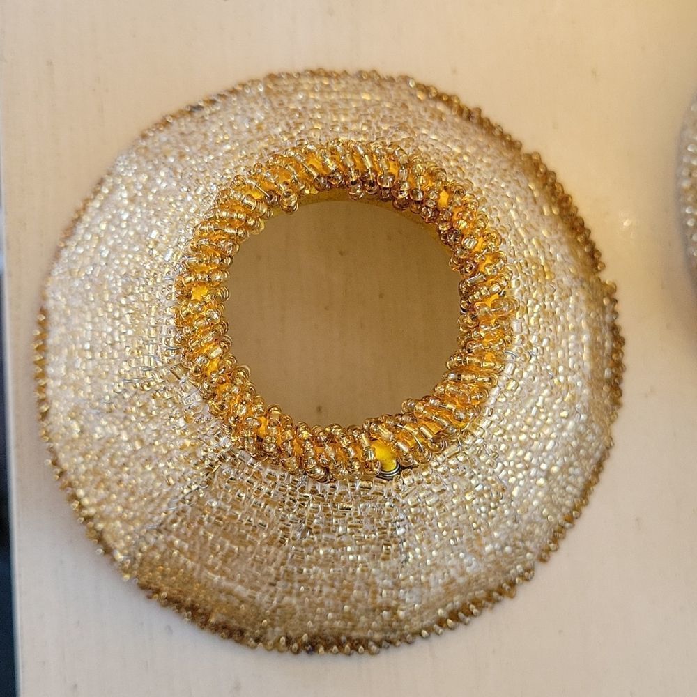 NWT Modern RUSTIC FARMHOUSE hand-beaded 5" shade - Picture 6 of 7